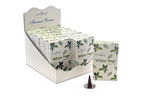 Stamford Premium Rökelsekoner - Vit Salvia