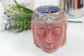 Buddha Oljebrännare - Rosa & Blågrön