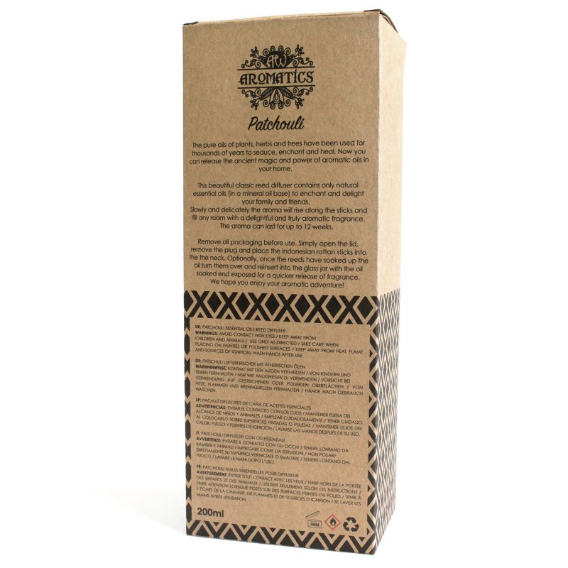 Patchouli Eterisk Olja Rörspridare - 200 ml