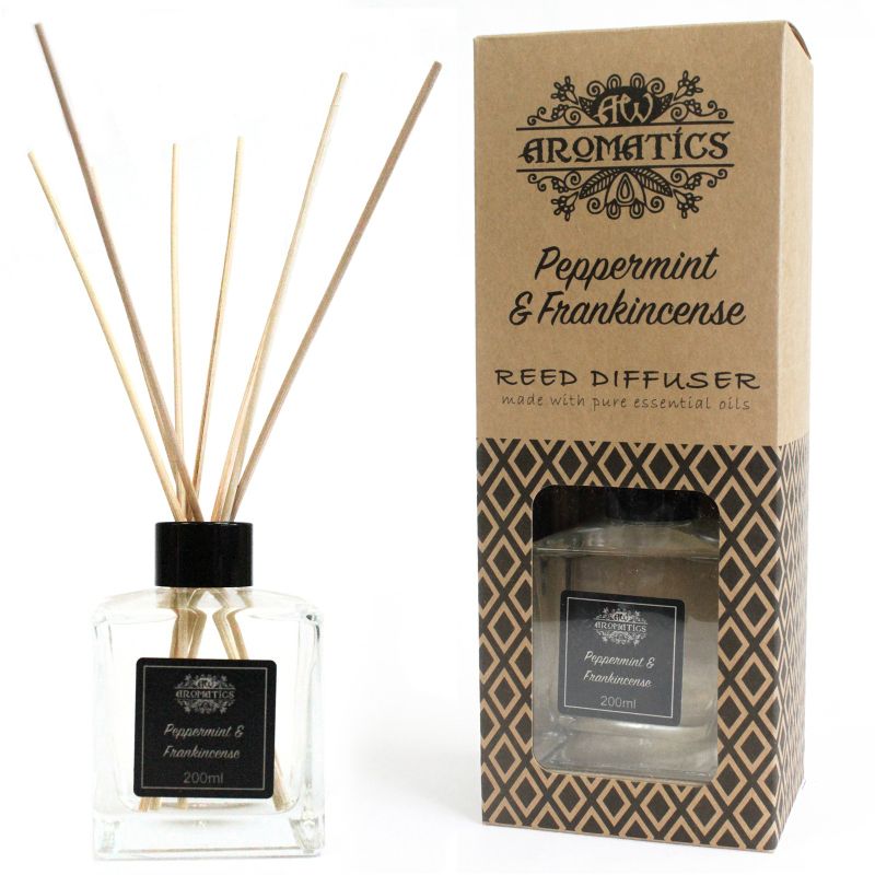 Pepparmynta & Rökelse Eterisk Olja Rörspridare - 200 ml