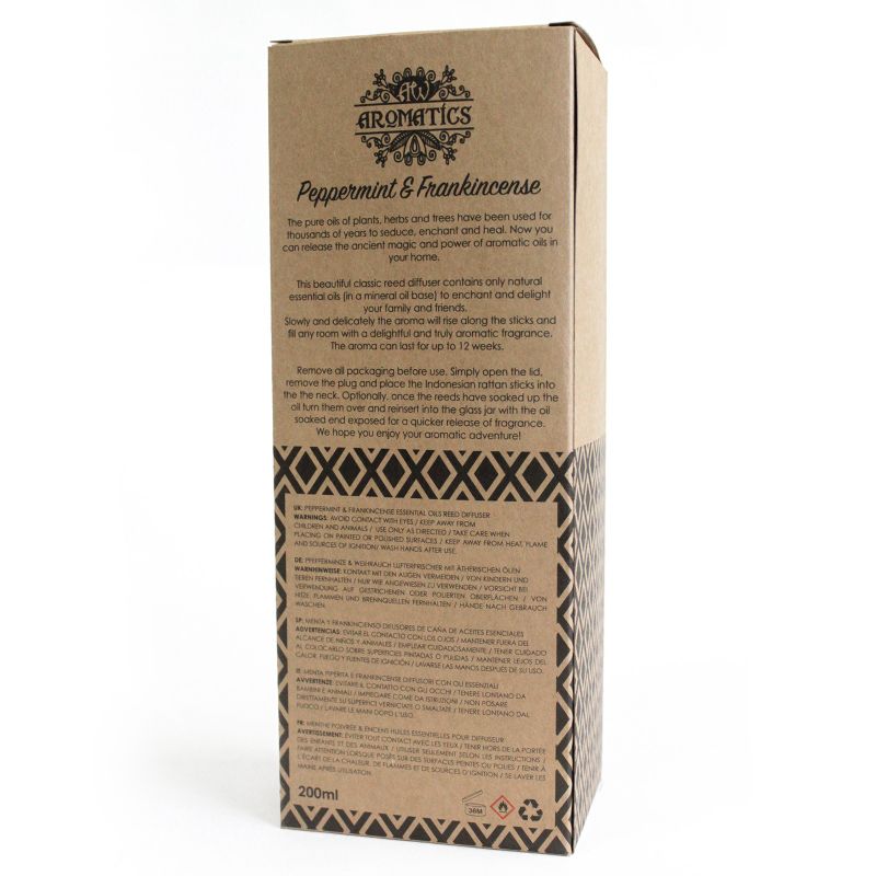 Pepparmynta & Rökelse Eterisk Olja Rörspridare - 200 ml