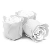 Hjärtformad Ask med 3 Tvålblommor - Vita