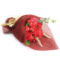 Röd bukett av tvålblommor - Special