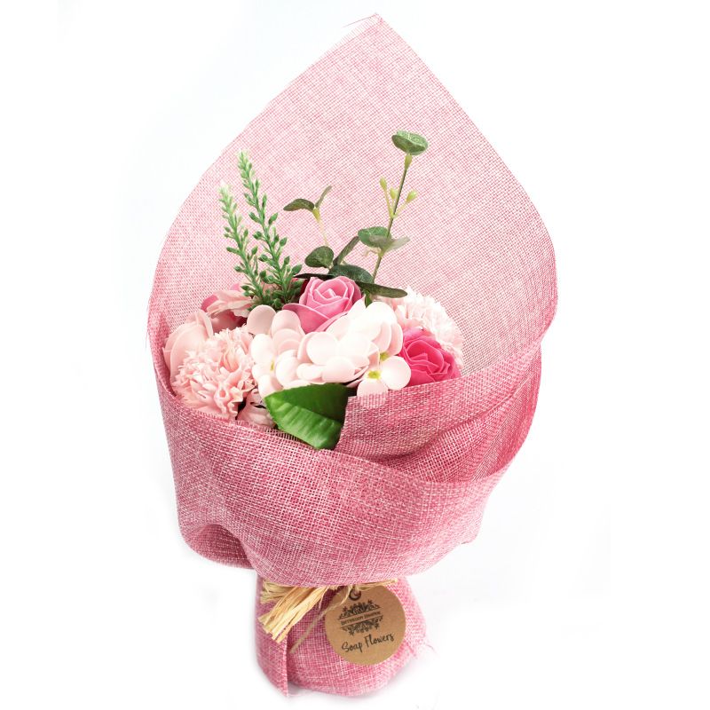 Stående Bukett med Tvålblommor - Rosa