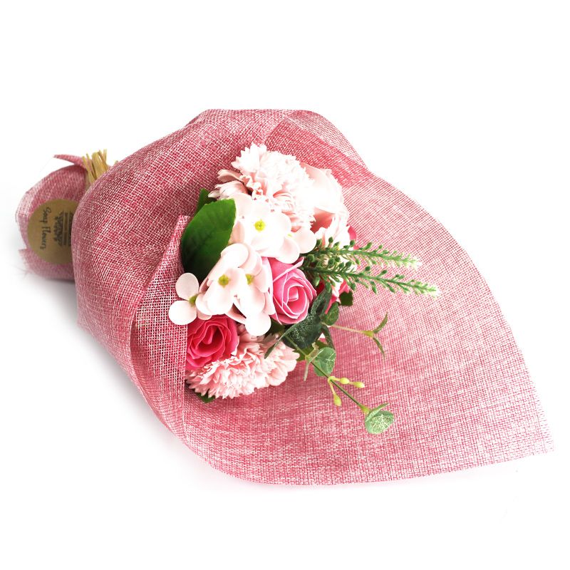 Stående Bukett med Tvålblommor - Rosa