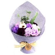 Lila stående bukett med tvålblommor - Special