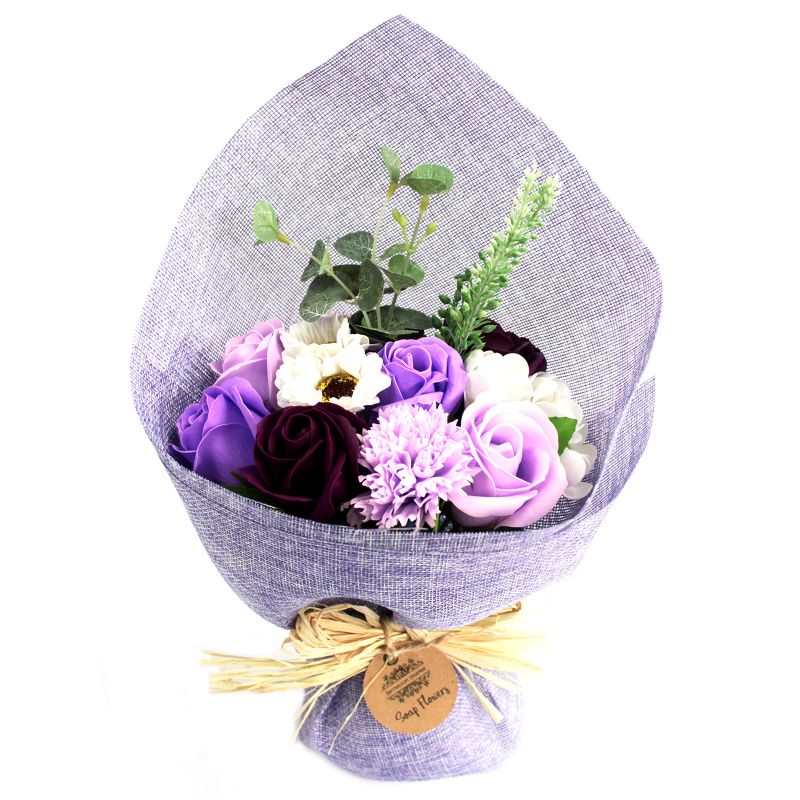 Lila stående bukett med tvålblommor - Special