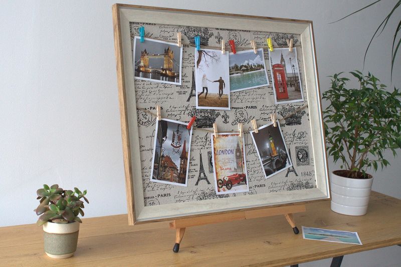 Stor DIY Fotoram med Klämmor - Paris