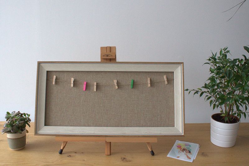 Medelstor DIY Fotoram med Klämmor - Naturligt Jute