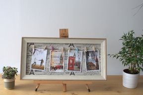 Medelstor DIY Fotoram med Klämmor - Paris