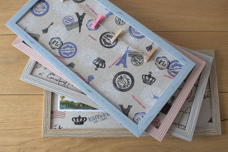 Mini DIY Fotoram med Klämmor - Olika Paris-mönster