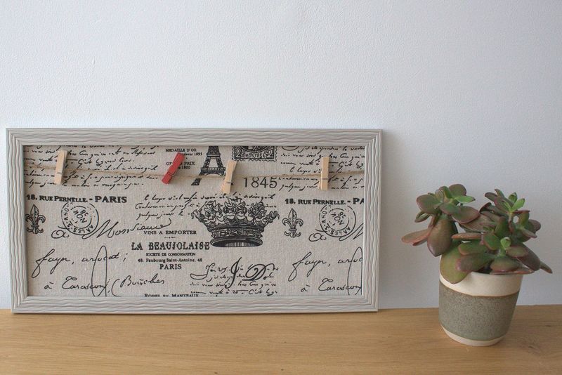 Mini DIY Fotoram med Klämmor - Olika Paris-mönster