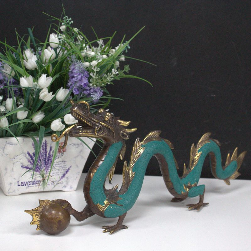 Fengshui - Liten Drake med Boll - 20cm