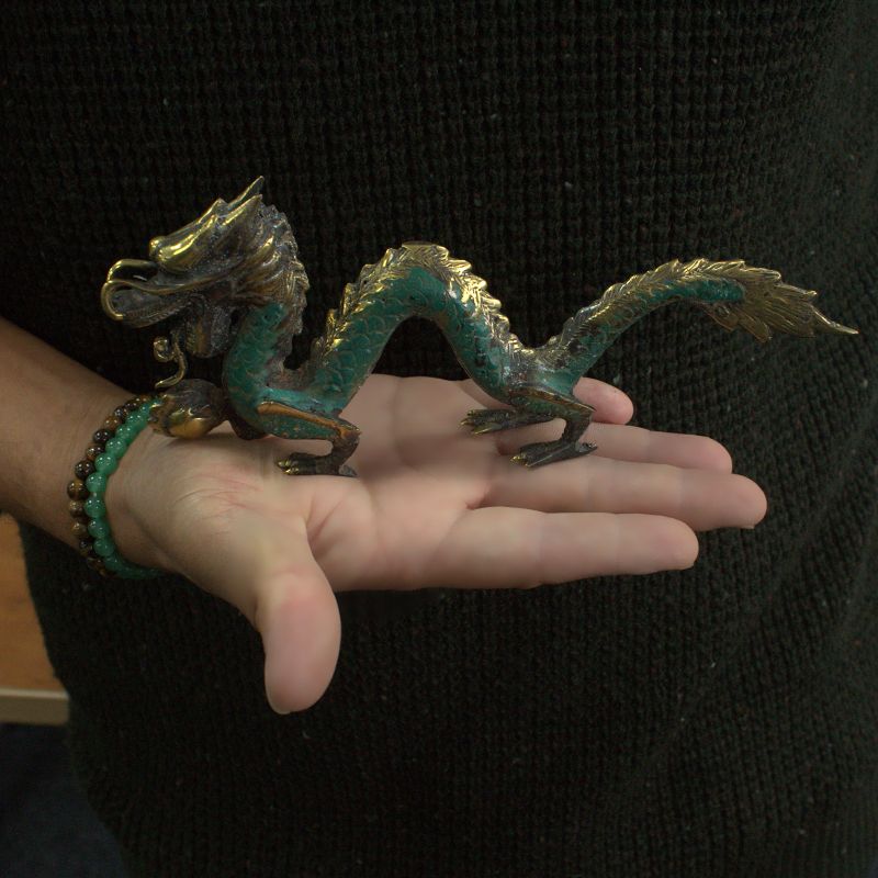 Fengshui - Liten Drake med Boll - 20cm