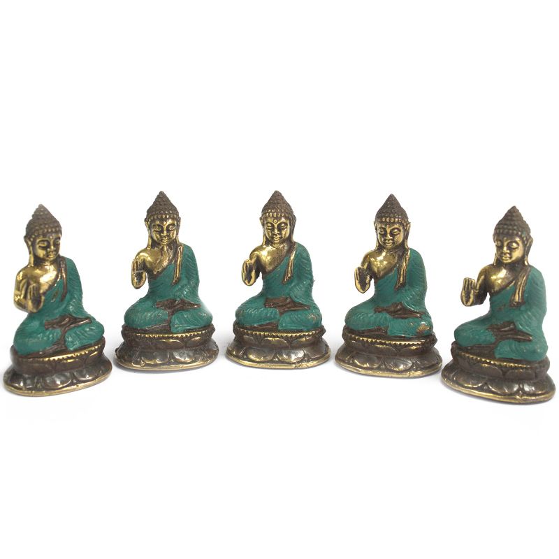 Mini Sittande Buddha med Handen Uppe