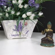 Mini Sittande Buddha med Handen Uppe