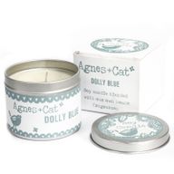200g Presentförpackat Sojavaxljus i Burk - Dolly Blue