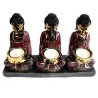 Antik Buddha - Tre Anhängare Ljusstake