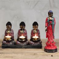 Antik Buddha - Tre Anhängare Ljusstake