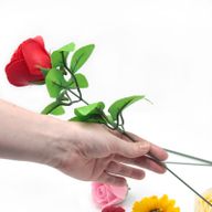 Tvålblommor till Hantverk - Stor Ros - Gul