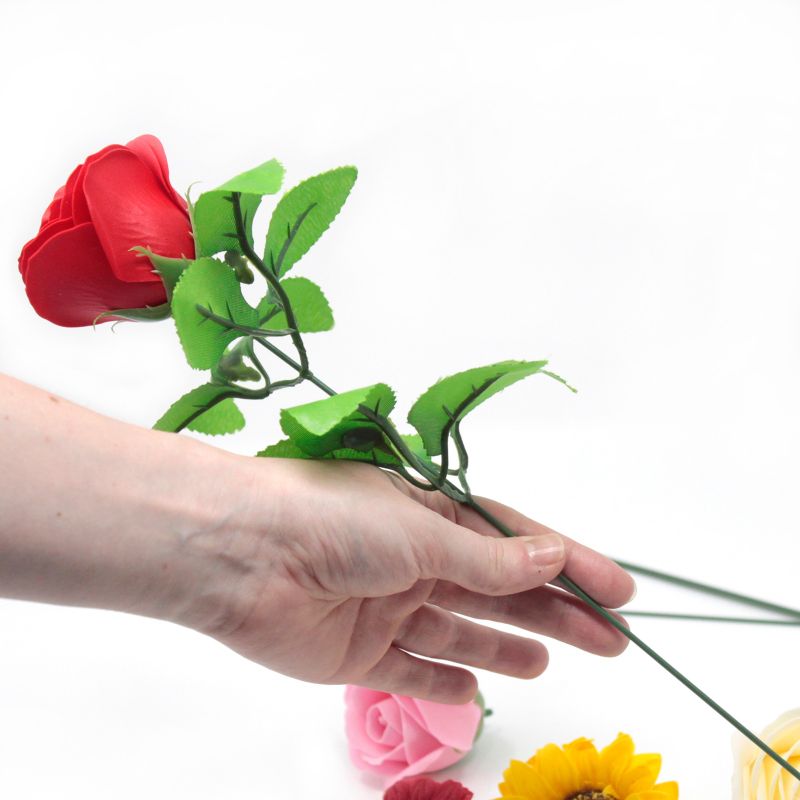 Tvålblommor till Hantverk - Stor Ros - Gul