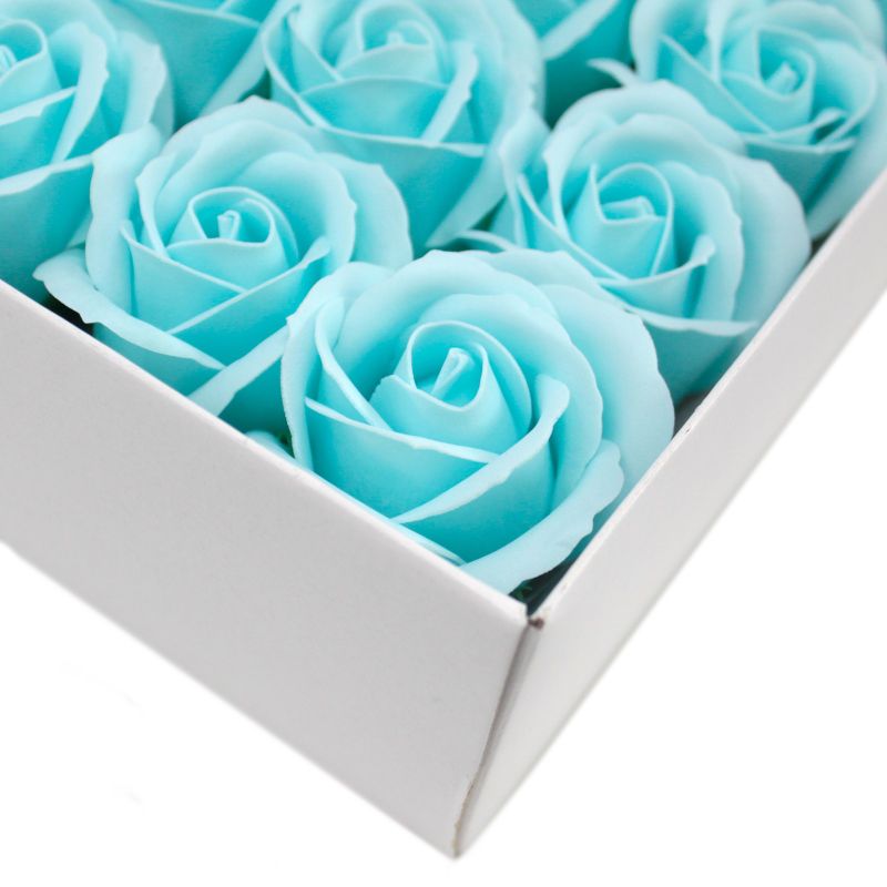 Tvålblommor till Hantverk - Mellanstor Ros - Baby Blå