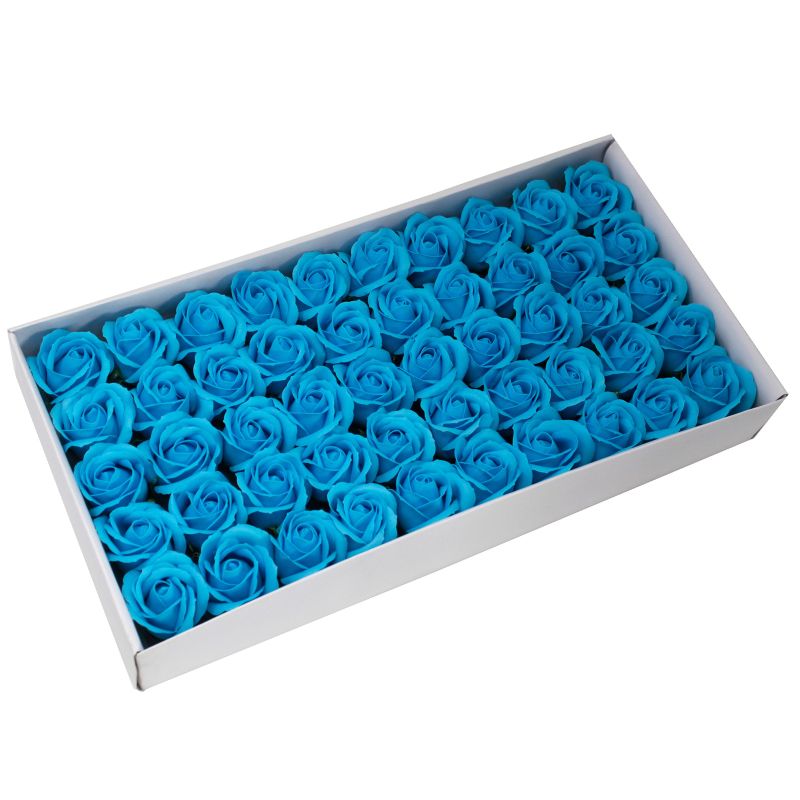 Tvålblommor till Hantverk - Mellanstor Ros - Himmelsblå