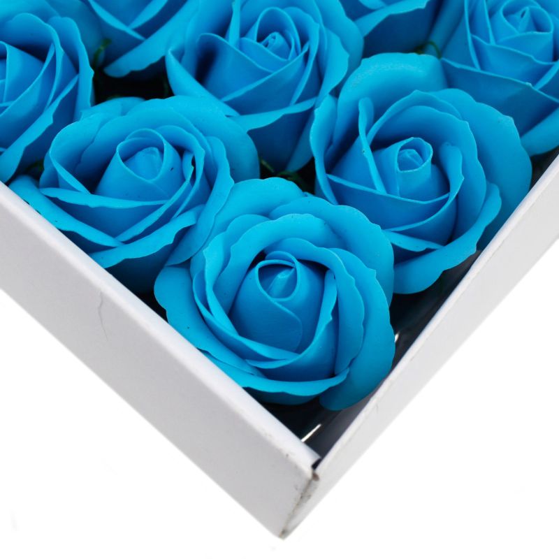 Tvålblommor till Hantverk - Mellanstor Ros - Himmelsblå