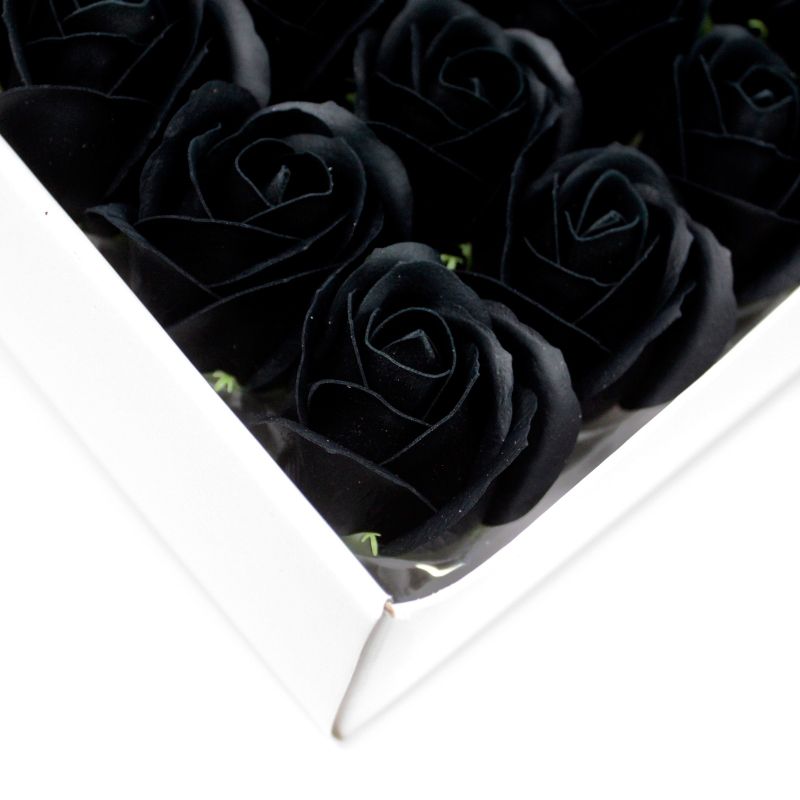 Tvålblommor till Hantverk - Mellanstor Ros - Svart
