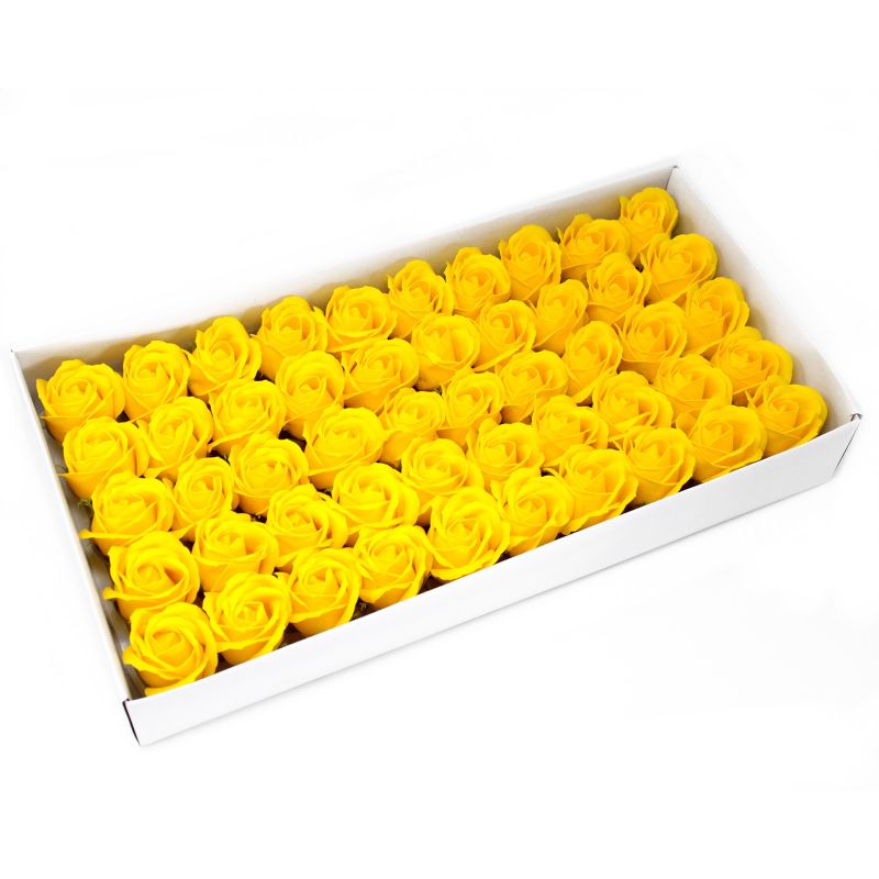 Tvålblommor till Hantverk - Mellanstor Ros - Gul