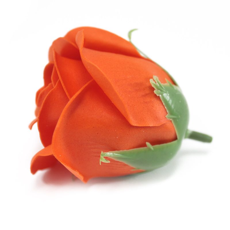 Tvålblommor till Hantverk - Mellanstor Ros - Mörk Orange
