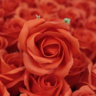 Tvålblommor till Hantverk - Mellanstor Ros - Mörk Orange