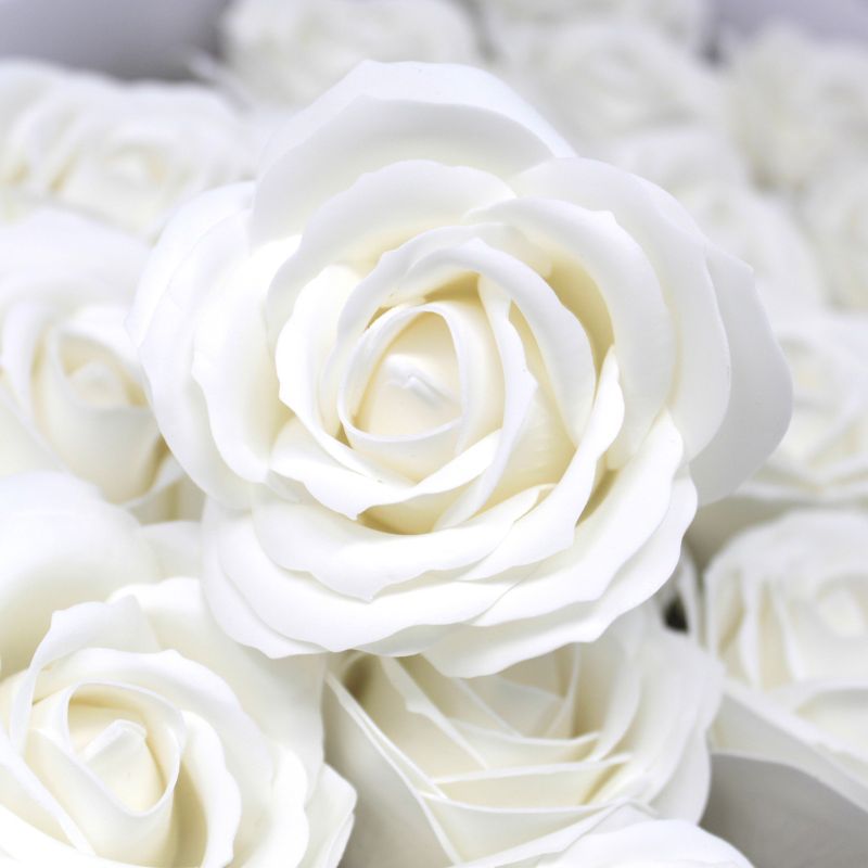 Tvålblommor till Hantverk - Stor Ros - Vit