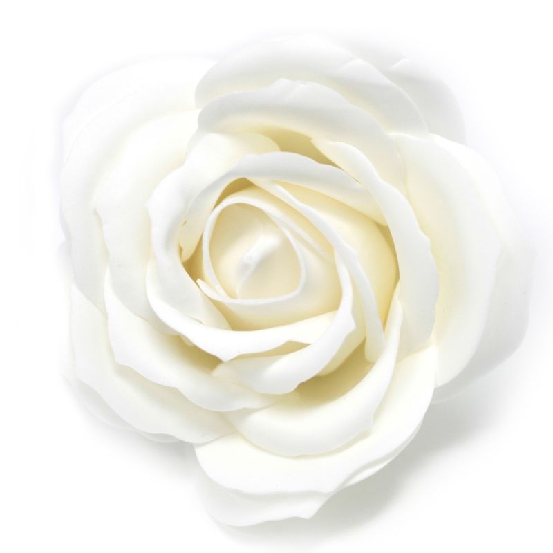 Tvålblommor till Hantverk - Stor Ros - Vit