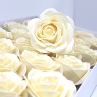 Tvålblommor till Hantverk - Stor Ros - Elfenben