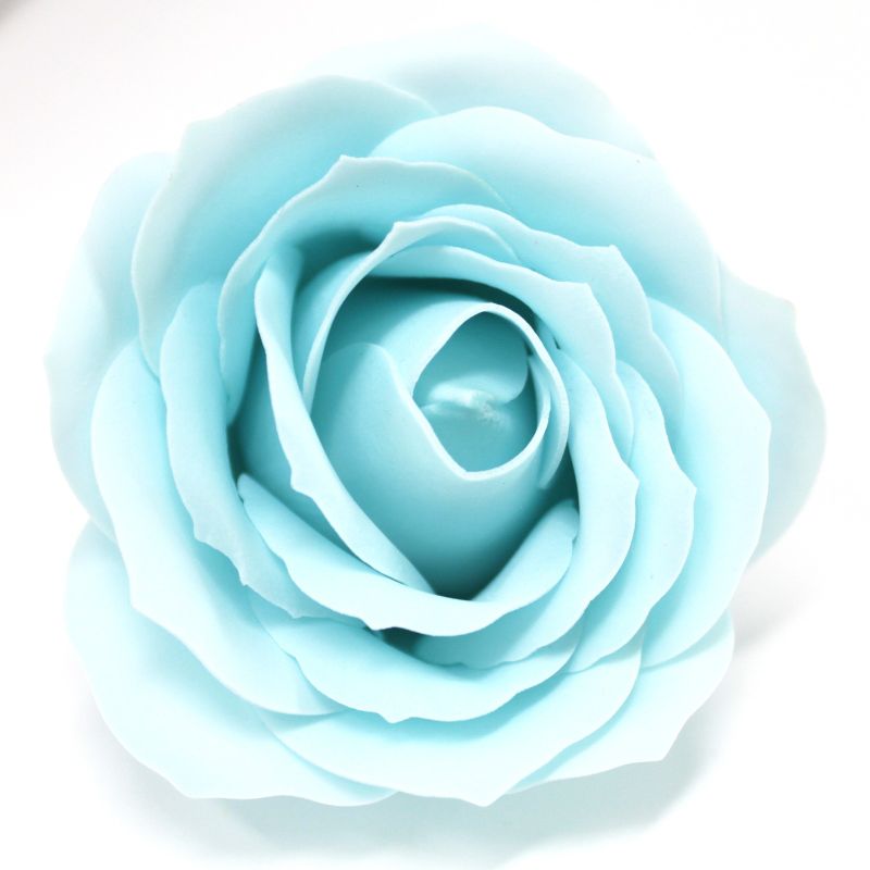 Tvålblommor till Hantverk - Stor Ros - Baby Blå