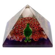Pyramid av Orgonit 70cm - Påfågel
