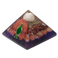Pyramid av Orgonit 70cm - Påfågel