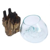 Smält Glas på Trä - Stor Skål
