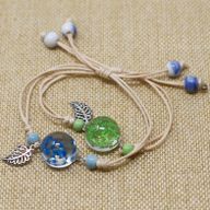 Pressade Blommor - Vackert Armband med Blommor och Blad