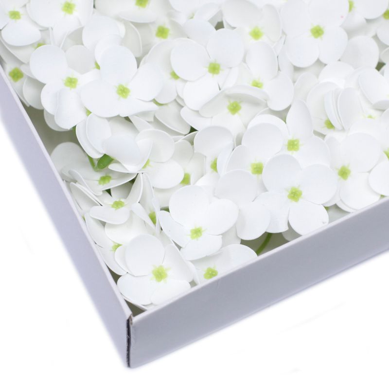 Tvålblommor till Hantverk - Hortensia - Vit