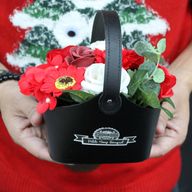Liten Korg med Tvålblommor - Lila
