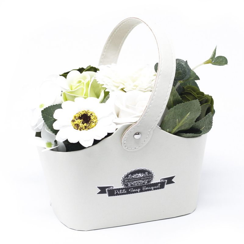 Liten Korg med Tvålblommor - Grön
