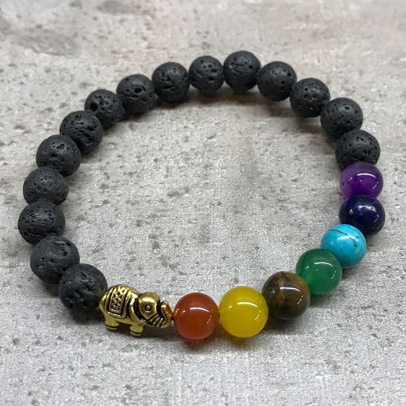 Armband av Lavasten - Elefant Chakra