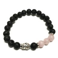 Armband av Lavasten - Buddha Rosenkvarts