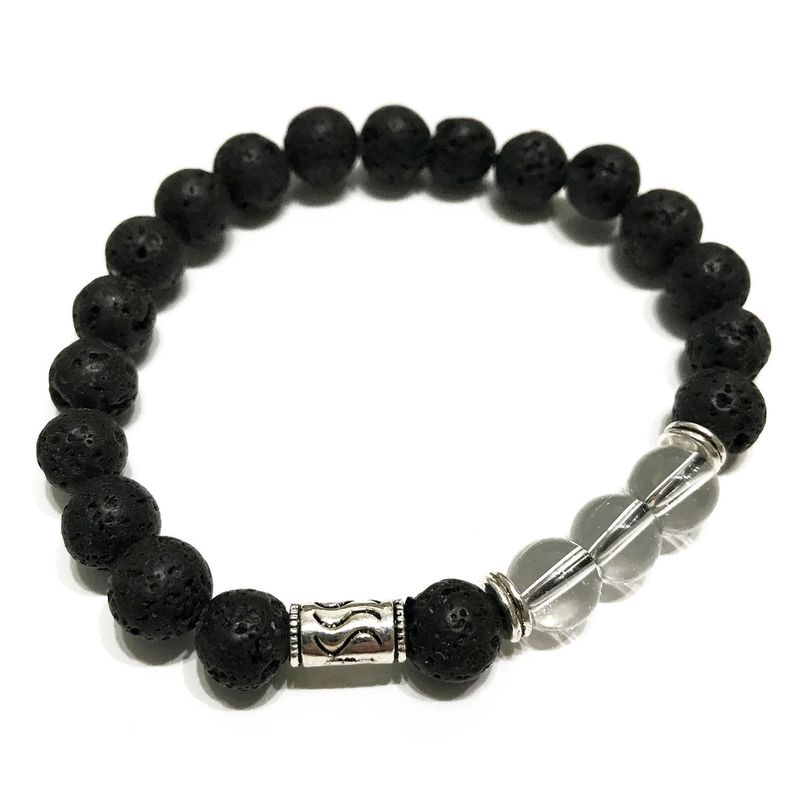 Armband av Lavasten - Tribal Stenkvarts
