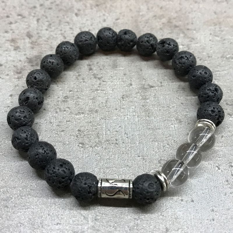 Armband av Lavasten - Tribal Stenkvarts