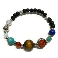 Armband av Lavasten - Silver Solsystemet