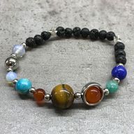 Armband av Lavasten - Silver Solsystemet