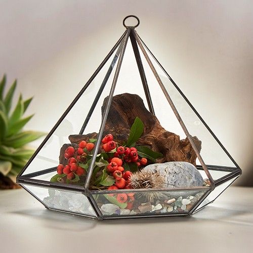 Terrarium i Glas - Stor Diamant